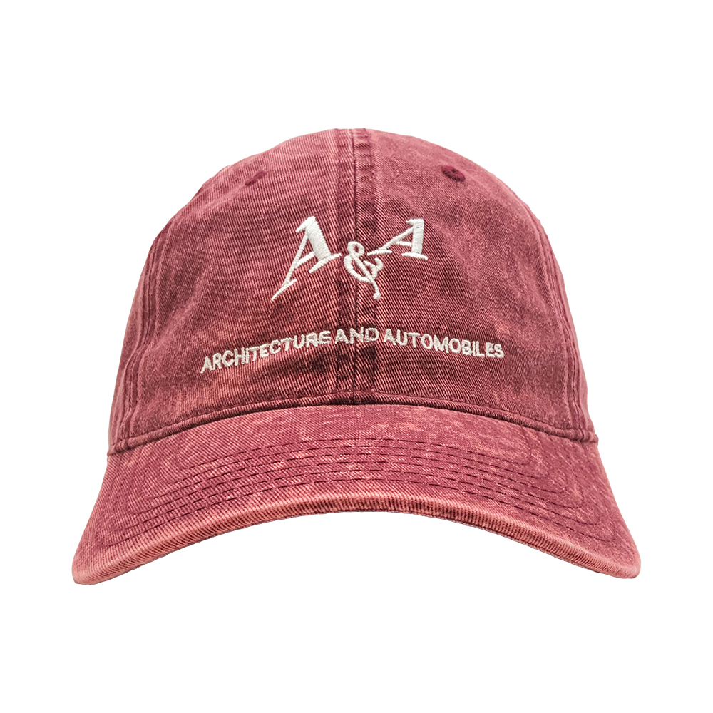 ARCHITECTURE & AUTOMOBILES DENIM HAT MAROON