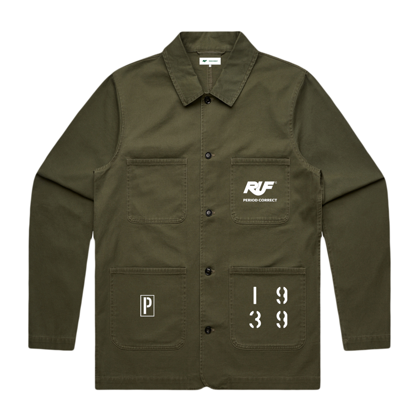 P.C. x ALOISA RUF 2.0 1939 CHORE JACKET GREEN