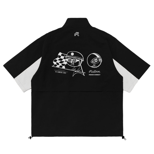 CHECKERED FLAG WINDSHIRT BLACK