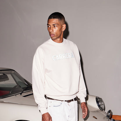 CARRERA APPLIQUE CREWNECK CREAM