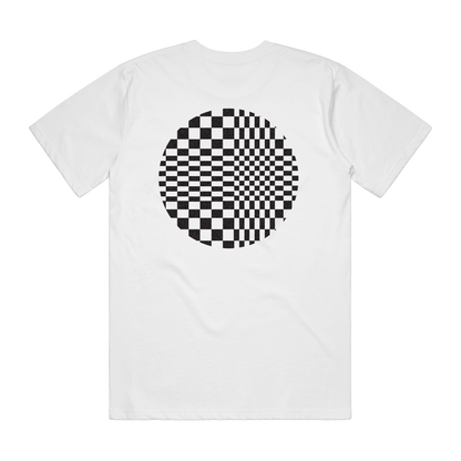 CHECKERED MEATBALL TEE WHITE