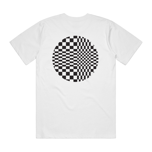 CHECKERED MEATBALL TEE WHITE