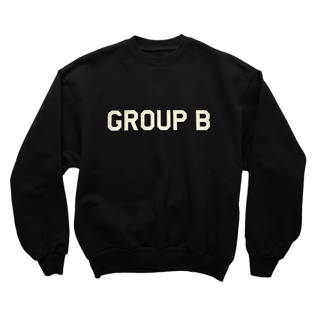 GROUP B APPLIQUE CREWNECK BLACK