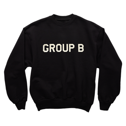 GROUP B APPLIQUE CREWNECK BLACK