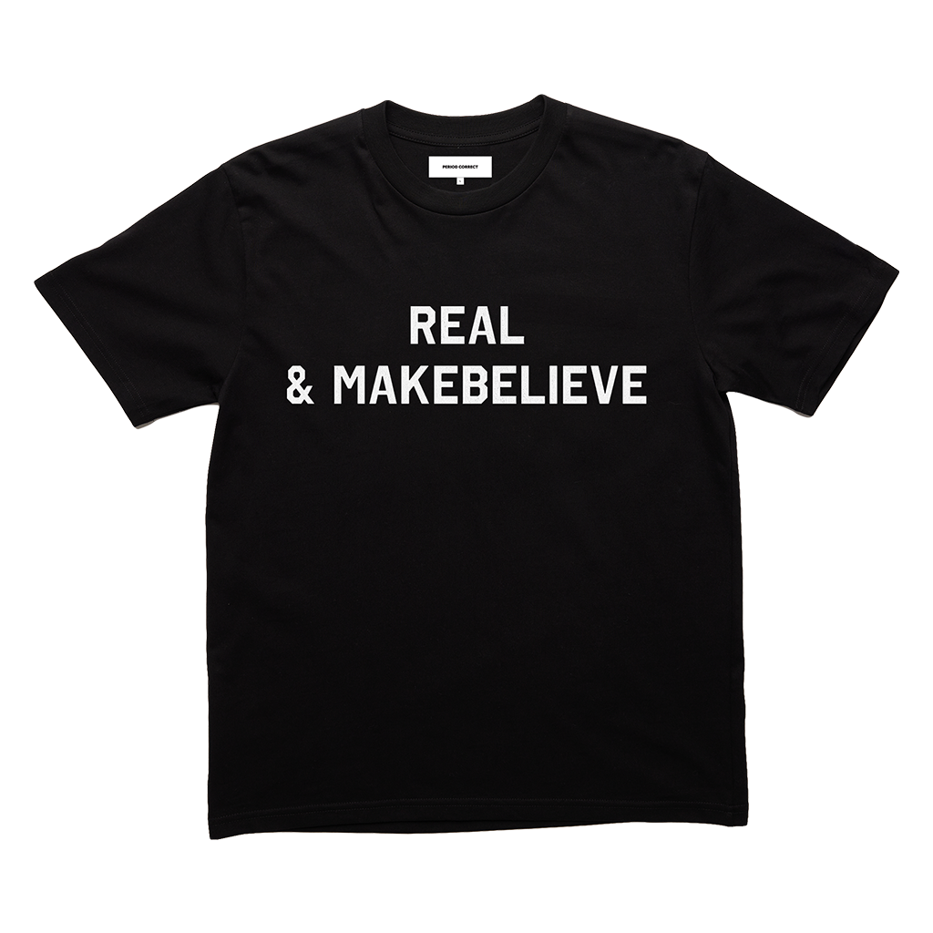 REAL & MAKEBELIEVE TEE BLACK