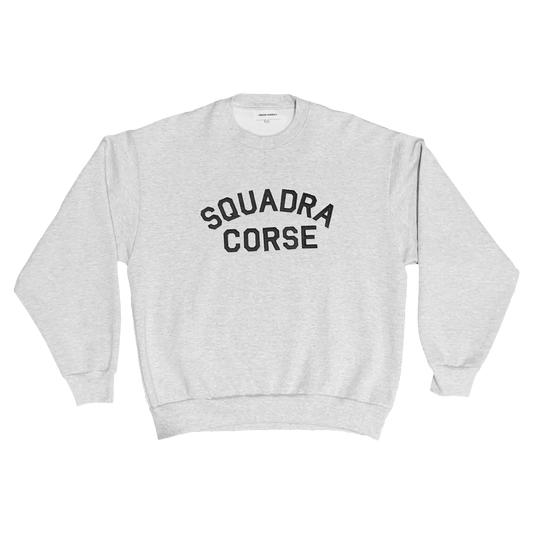 SQUADRA CORSE APPLIQUE CREWNECK GRAY