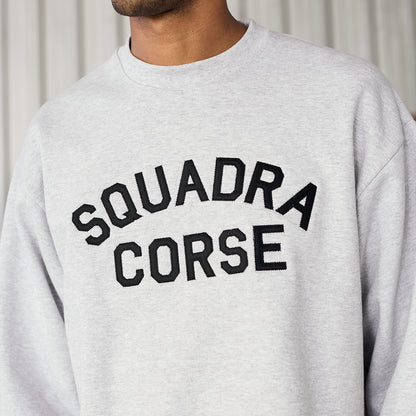 SQUADRA CORSE APPLIQUE CREWNECK GRAY