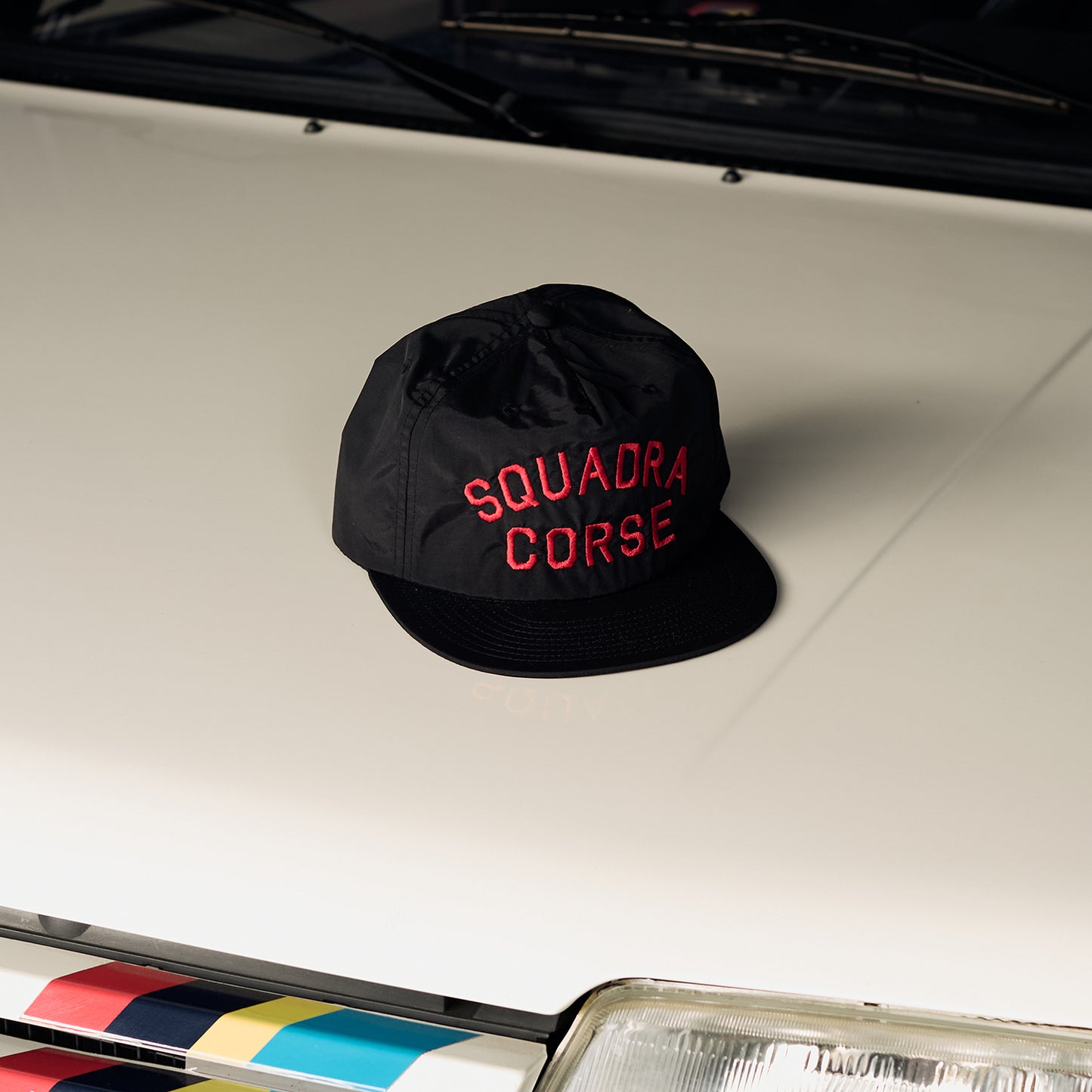 SQUADRA CORSE NYLON CAP BLACK