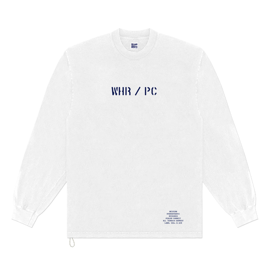 P.C. x WHR L/S TEE WHITE