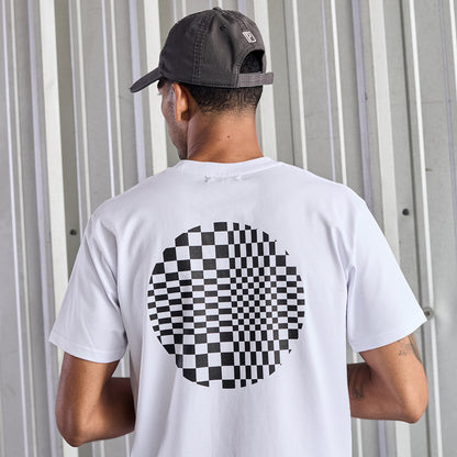 CHECKERED MEATBALL TEE WHITE