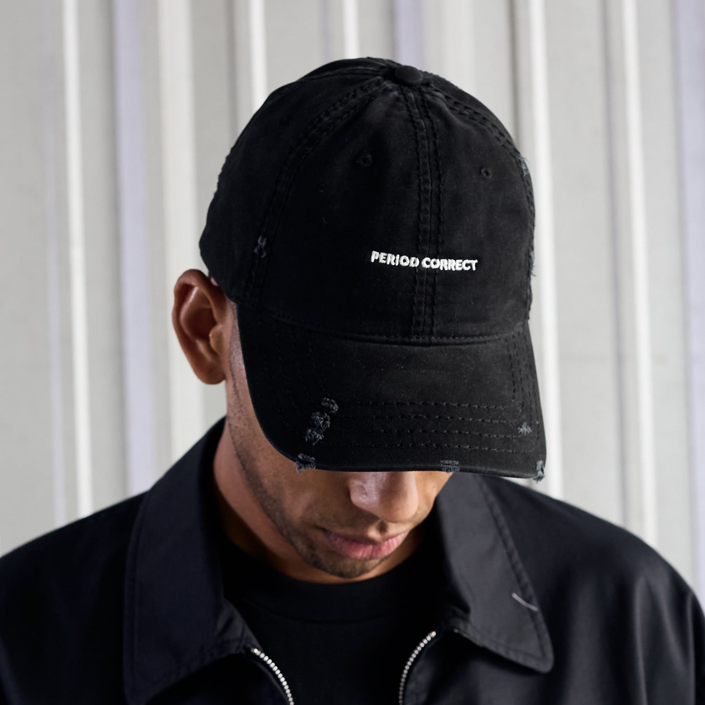 CORE LOGO DISTRESSED HAT BLACK