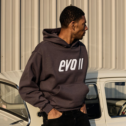 EVO II APPLIQUE HOODIE DARK GRAY