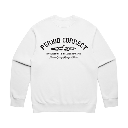 MOTORSPORTS & LEISUREWEAR CREWNECK WHITE