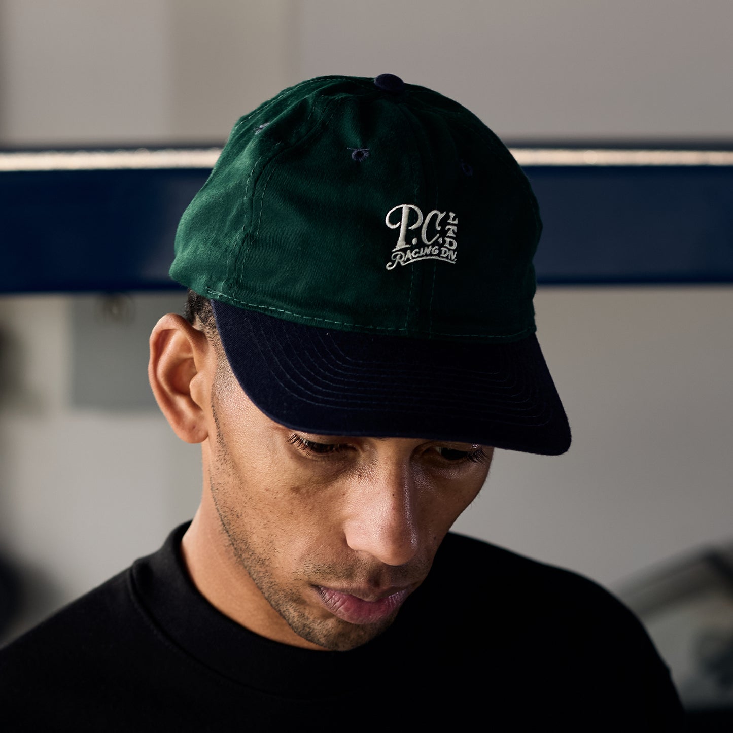 P.C. RACING DVSN. HAT GREEN/NAVY