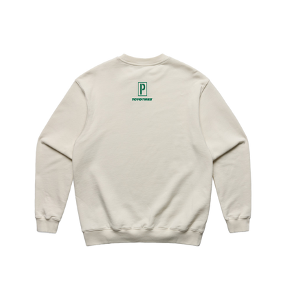P.C. X TOYO TIRES ALL TERRAIN CREWNECK CREAM